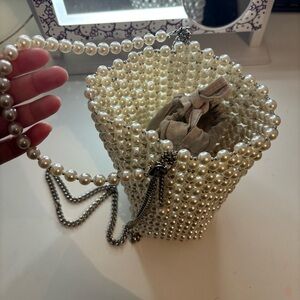 ZARA Pearl Beaded Handbag